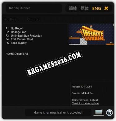 Infinite Runner: Trainer +5 [v1.2]