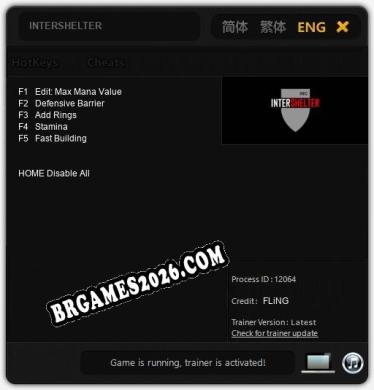 INTERSHELTER Trainer - 5 funções [Download Gratuito]