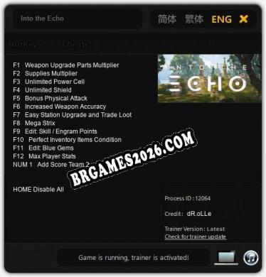 Into the Echo: Cheats, Trainer +13 [dR.oLLe]
