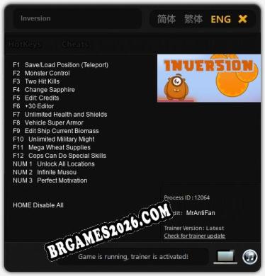 Inversion: Trainer Completo (v3.0.7)