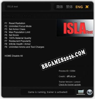 ISLA test - Trainer Funcional +9 funções