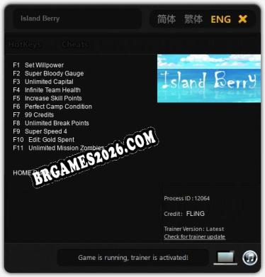 Cheats Island Berry - Trainer v5.5 por FLiNG