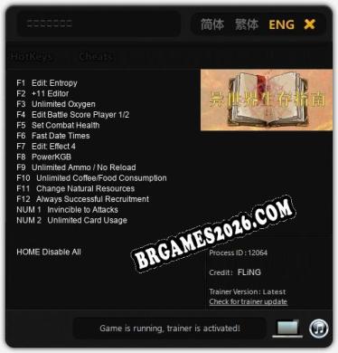 异世界生存指南: TRAINER E CHEATS (V1.0.86)