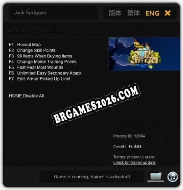 Jack Spriggan - Trainer Funcional +7 funções