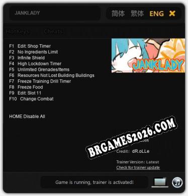 JANKLADY: Trainer Completo (v1.0.13)