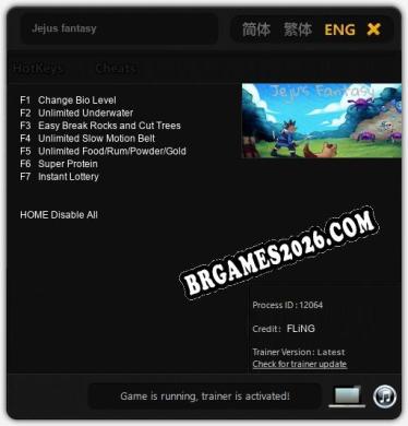 Trainer Jejus fantasy [PC] - 7 funções ativas