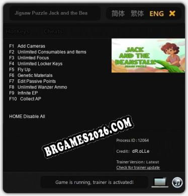 Jigsaw Puzzle Jack and the Beanstalk: TRAINER E CHEATS (V1.0.88)