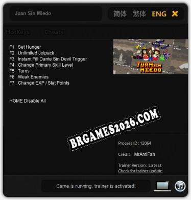 Cheats Juan Sin Miedo - Trainer v3.6 por MrAntiFan