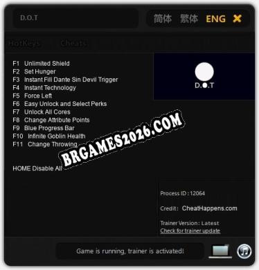 D.O.T Trainer +11 by CheatHappens.com [Última versão]