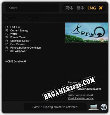 Kanso - Cheat Trainer +8 [Edição CheatHappens.com]