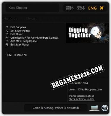 Trainer e cheats para Keep Digging - 6 opções