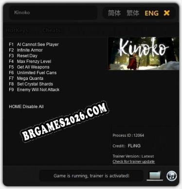 Kinoko: Trainer Gratuito (+9 cheats)