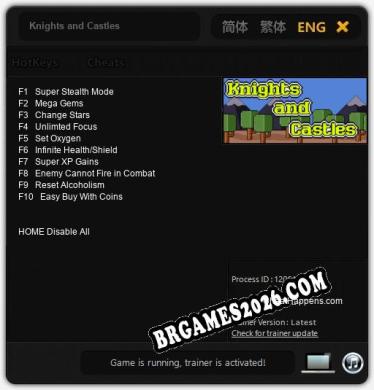 Knights and Castles - Cheat Trainer +10 [Edição CheatHappens.com]