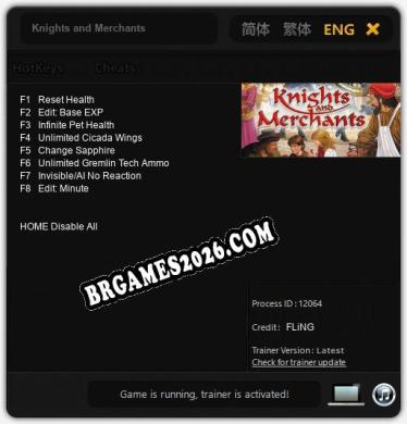 Trainer para Knights and Merchants [v1.0.2]