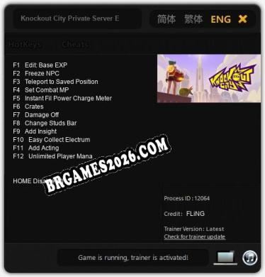 Knockout City Private Server Edition: Trainer Completo (v1.0.60)