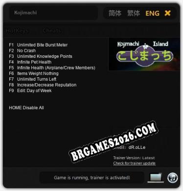 Kojimachi: Trainer Atualizado v1.7 (todos os cheats)