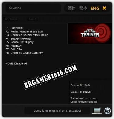 KovaaKs: TRAINER E CHEATS (V1.0.76)