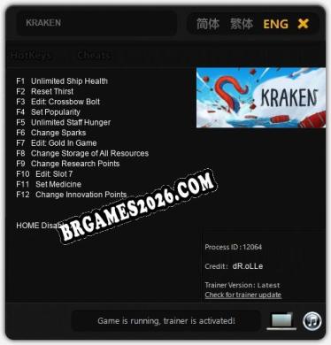 KRAKEN: Trainer +12 [v1.4]