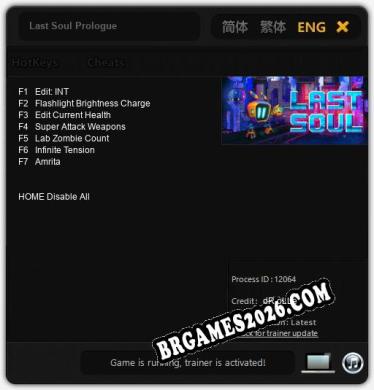 Trainer Last Soul Prologue [PC] - 7 funções ativas