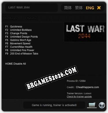 Trainer para LAST WAR 2044 [v1.0.3]