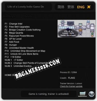 Life of a Lonely Indie Game Developer: Trainer Gratuito (+15 cheats)
