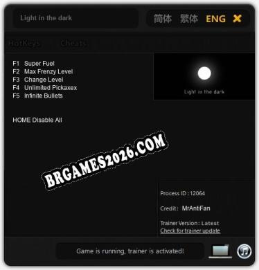 Cheats Light in the dark - Trainer v1.0 por MrAntiFan