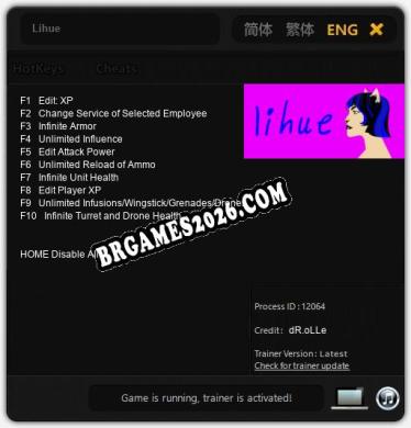 Trainer Lihue [PC] - 10 funções ativas