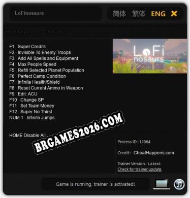 Cheats e trainer LoFinosaurs +13 [Verificado funcionando]