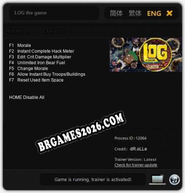 LOG the game: Trainer +7 [v1.7]