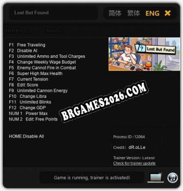 Lost But Found - Cheat Trainer +14 [Edição dR.oLLe]