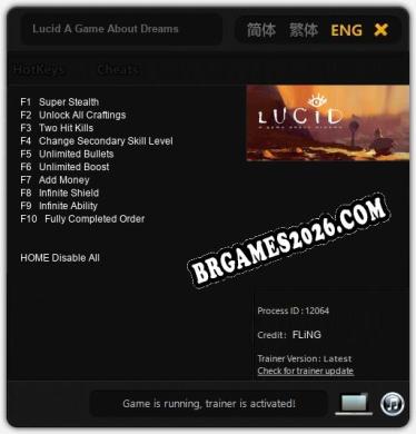 Lucid A Game About Dreams Trainer - 10 funções [Download Gratuito]