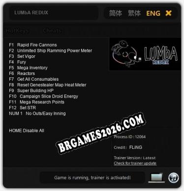 LUMbA REDUX: Trainer Gratuito (+13 cheats)