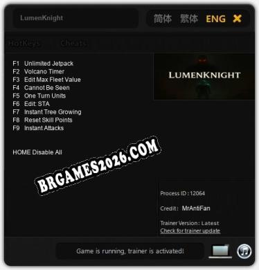 LumenKnight - Cheat Trainer +9 [Edição MrAntiFan]