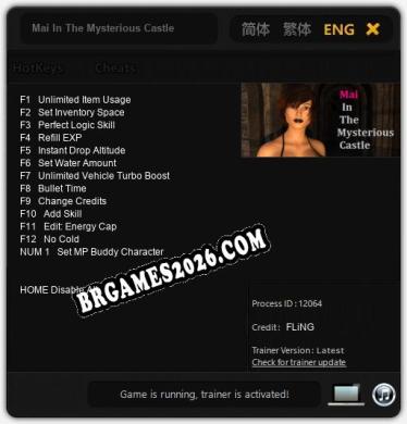 Mai In The Mysterious Castle: Trainer Atualizado v1.4 (todos os cheats)