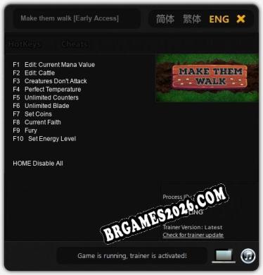 Cheats Make them walk [Early Access] - Trainer v3.4 por FLiNG