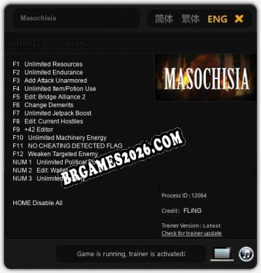 Masochisia: Trainer +15 [v1.7]