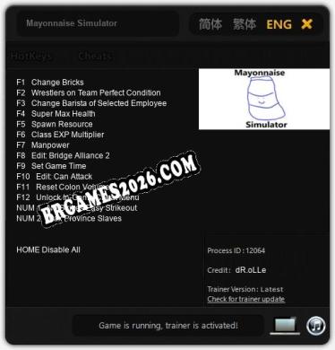 Mayonnaise Simulator - Cheat Trainer +14 [Edição dR.oLLe]