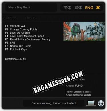 Mayor May Knott: Trainer Atualizado v1.5 (todos os cheats)