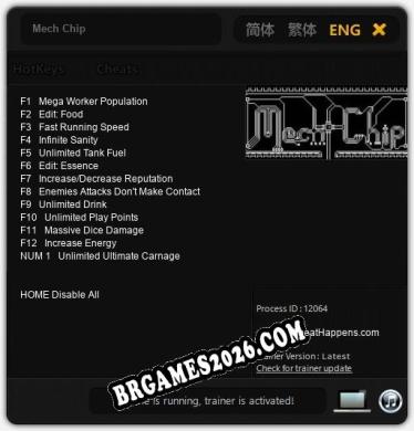 Trainer Mech Chip [PC] - 13 funções ativas