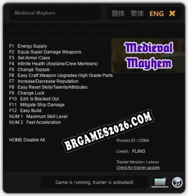 Cheats e trainer Medieval Mayhem +14 [Verificado funcionando]