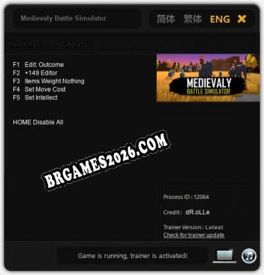 Medievaly Battle Simulator Trainer - 5 funções [Download Gratuito]