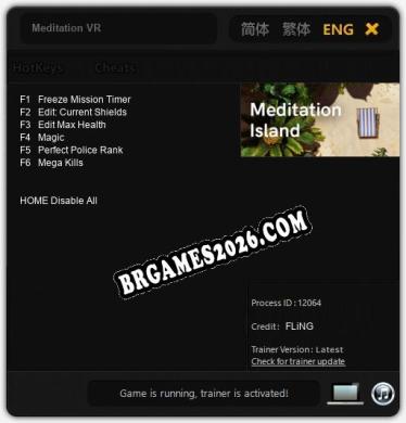 Trainer para Meditation VR [v1.0.2]