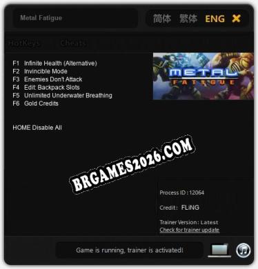 Metal Fatigue: Trainer Gratuito (+6 cheats)