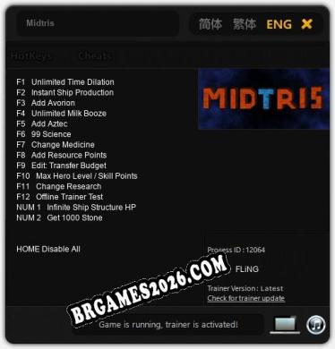 Midtris - Cheat Trainer +14 [Edição FLiNG]