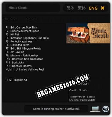 Mimic Sleuth: Cheats, Trainer +13 [FLiNG]