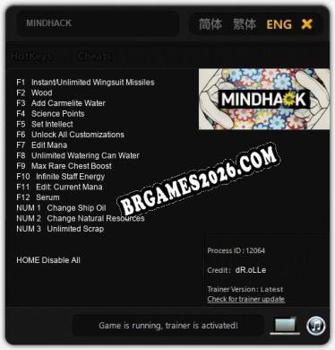 Cheats MINDHACK - Trainer v3.6 por dR.oLLe