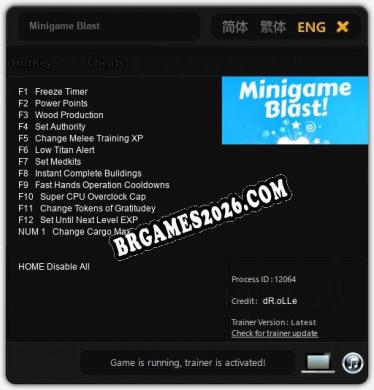 Minigame Blast: Trainer Gratuito (+13 cheats)