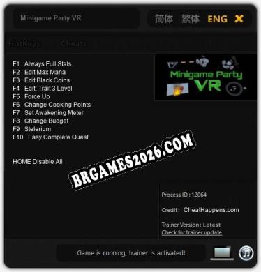Minigame Party VR Trainer +10 by CheatHappens.com [Última versão]
