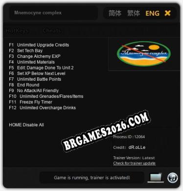 Mnemocyne complex Trainer - 12 funções [Download Gratuito]