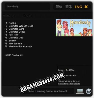 Mondealy: Trainer Completo (v1.0.79)